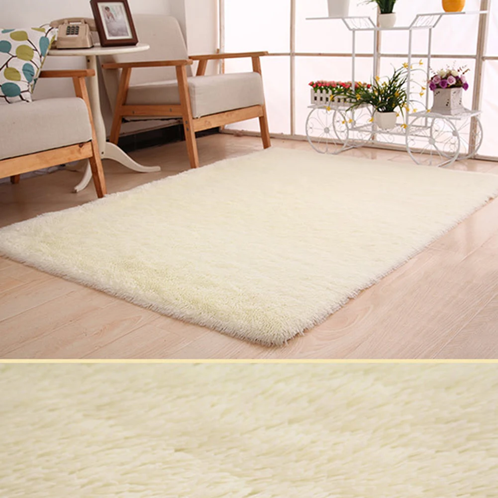 Beige 120x160 см большая плюшевая лохматая утолщенная мягкая ковровая зона ковер коврики для столовой гостиной спальни домашнего офиса - Цвет: Beige