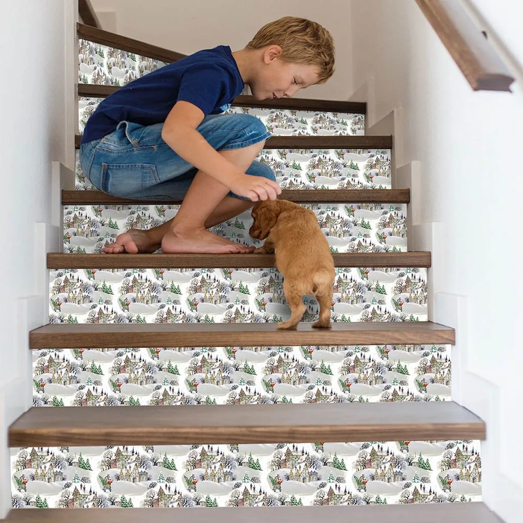 Фото Новые 3D имитация лестницы наклейки DIY самоклеющиеся съемные шаги стикер домашний