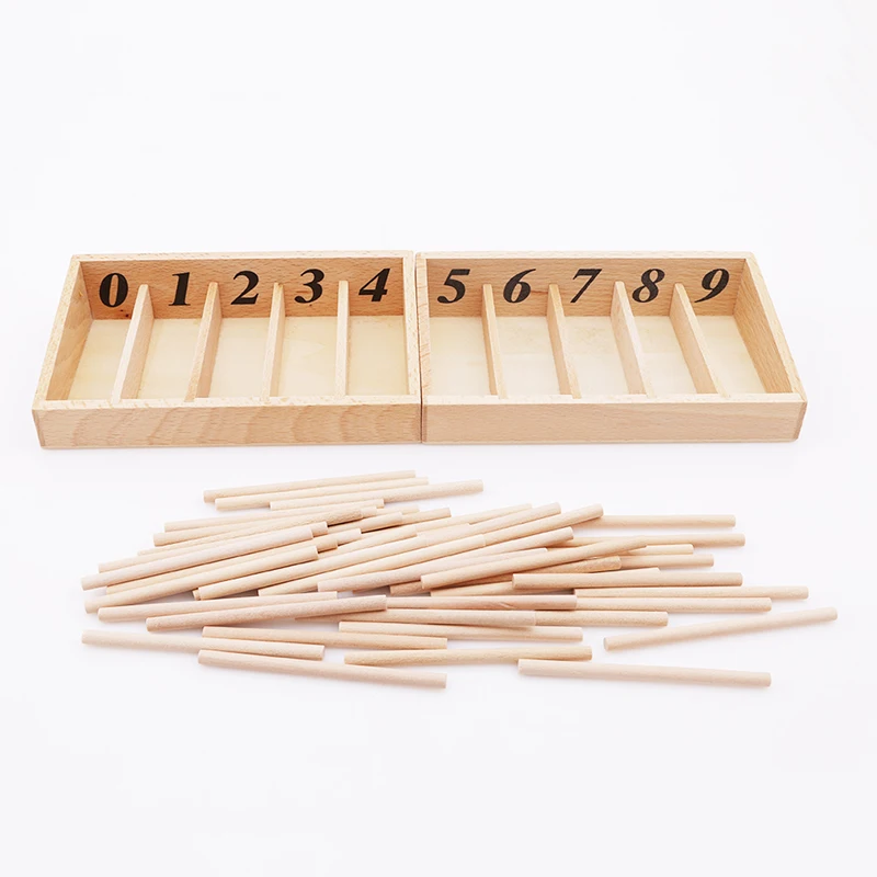 

Montessori Math Toys Mathematics Montessori Materials Educational Wooden Spindle Box Early Learning Training Toy