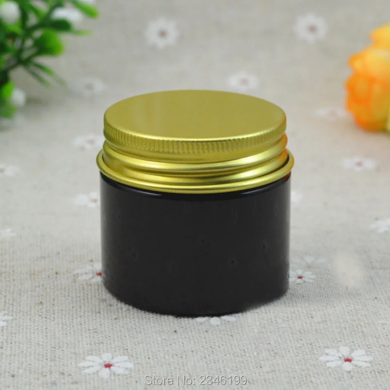 25 г 50 шт./лот пустая Косметическая емкость с золотой алюминиевой крышкой ПЭТ