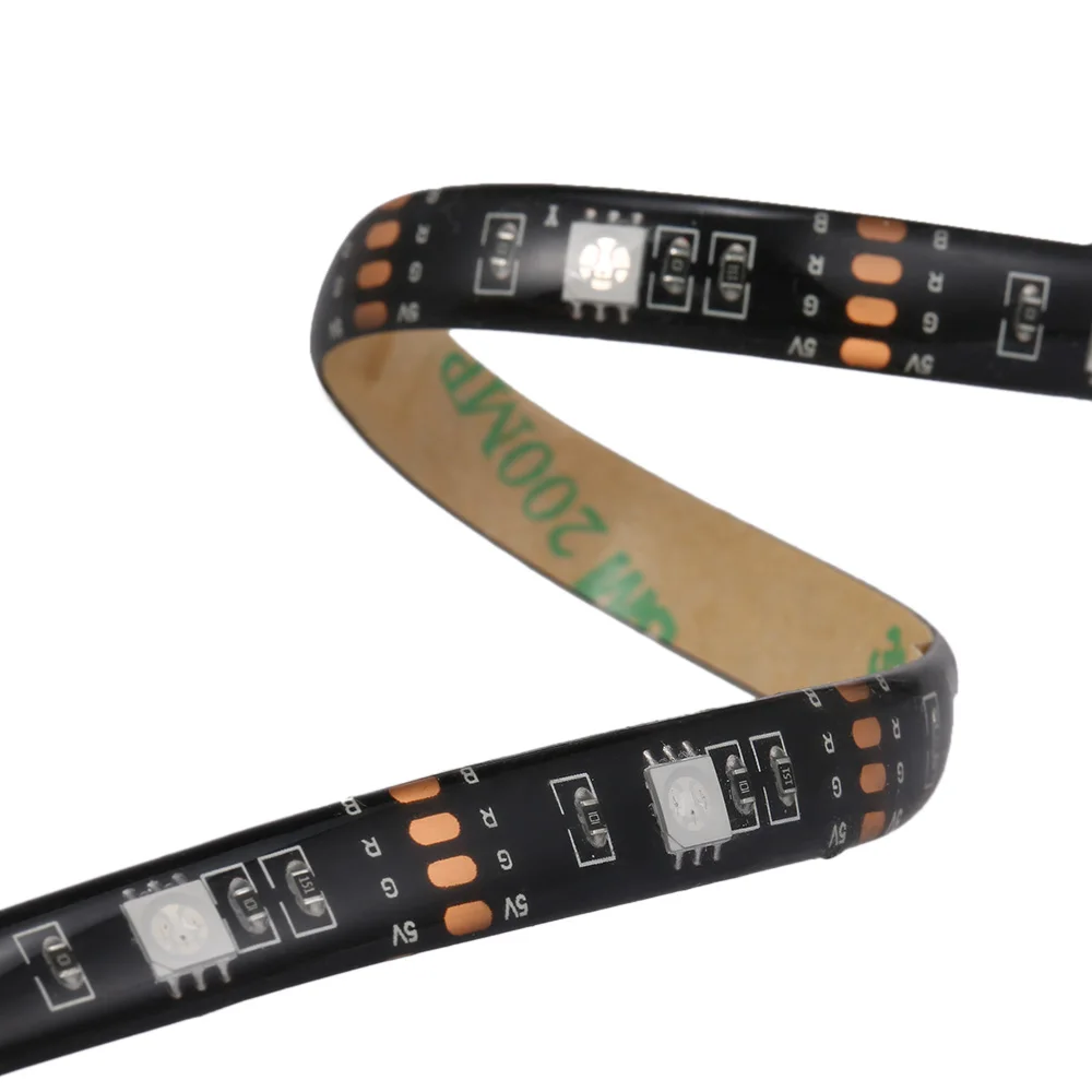 USB Светодиодная лента Гибкая ТВ ПОДСВЕТКА полоса IP65 Водонепроницаемый 5050 RGB