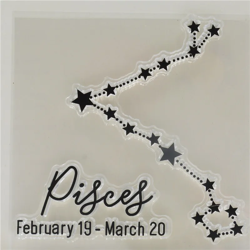 

Constellations Pisces Transparent Clear Silicone Stamp/Seal for DIY scrapbooking/photo album Decorative clear stamp sheets