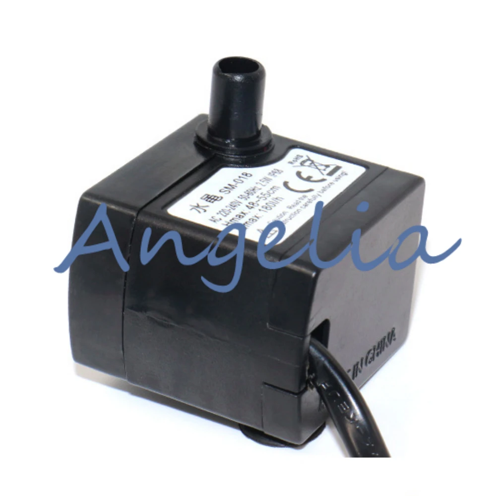 American Standard plug 110V H-max 0.55m Flow rate 180L/H water pump for fish tank low noise 1.5m power cable SM-018 |
