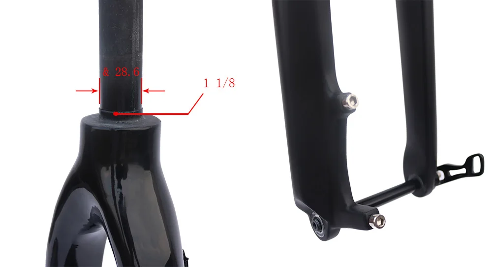 Углеродная вилка FCFB без логотипа 27 5/29er для горного велосипеда Bicicletas жесткая