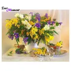 Полноразмерная вышивка, алмазная вышивка, 5d мозаика, алмазная живопись, цветочный узор, картины ASF271