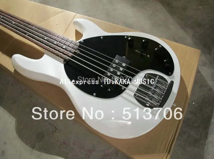 Новейшие 5-струнные Белые Электрические бас-гитары лидер продаж OEM высокое