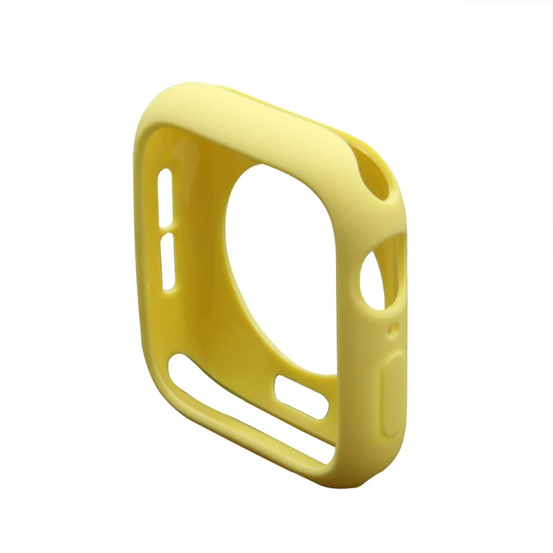 Мягкий чехол из силикона и ТПУ для Apple Watch Band 44 мм 40 мм 42 мм 38 мм цветной яркий защитный чехол для iwatch 4 3 2 1 аксессуар