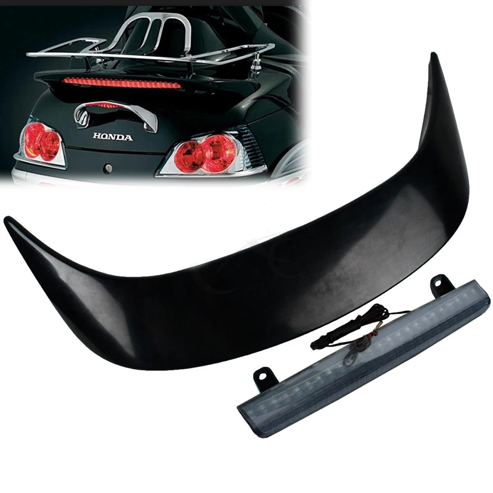 

Rear Trunk Spoiler with LED Somke Lens For Honda GL1800 GOLDWING 2001-2011