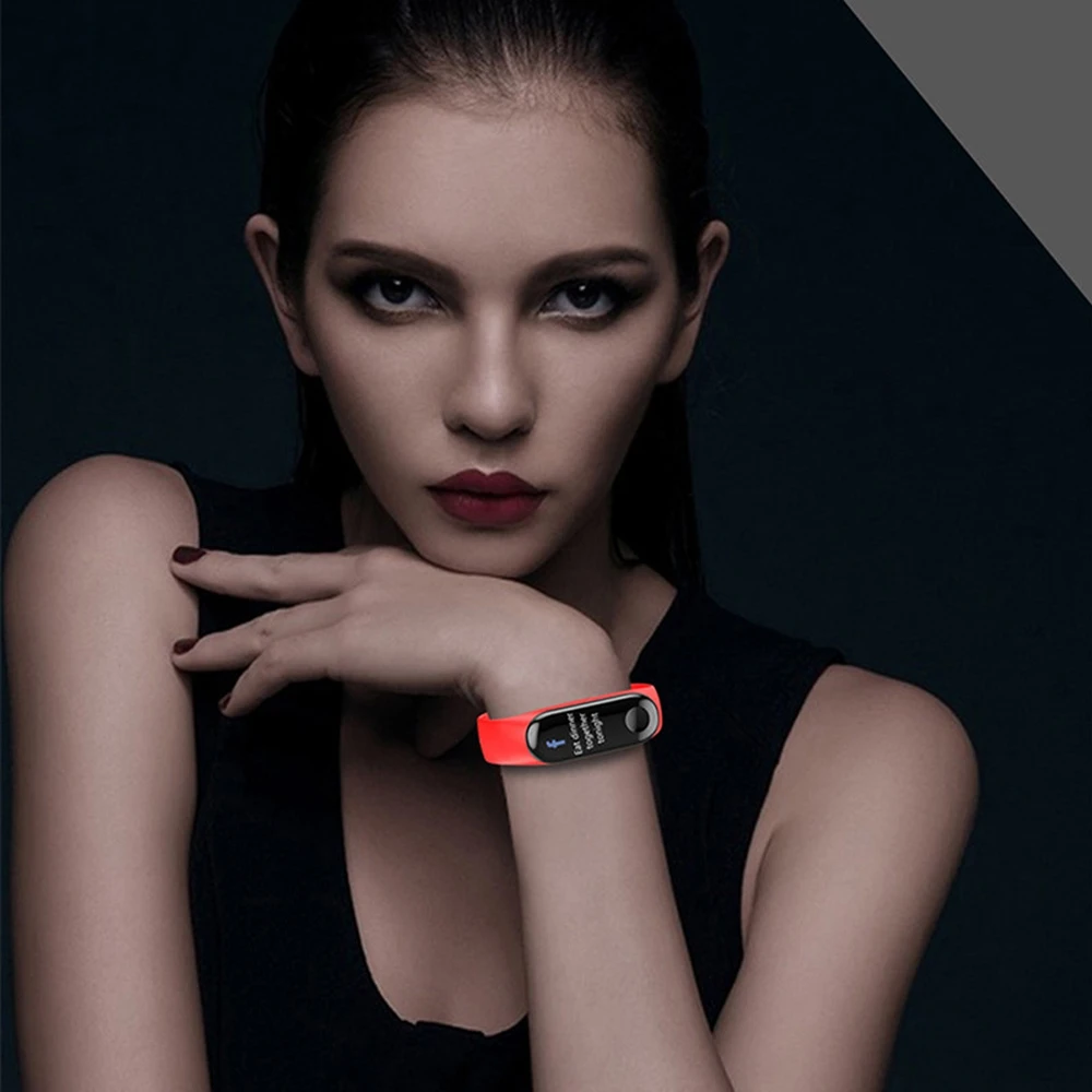 M3 Heart Rate Blood Pressure Health Color Screen Smart Wristband Fitness Tracker Pedometer Sports Bluetooth Bracelet Band | Электроника