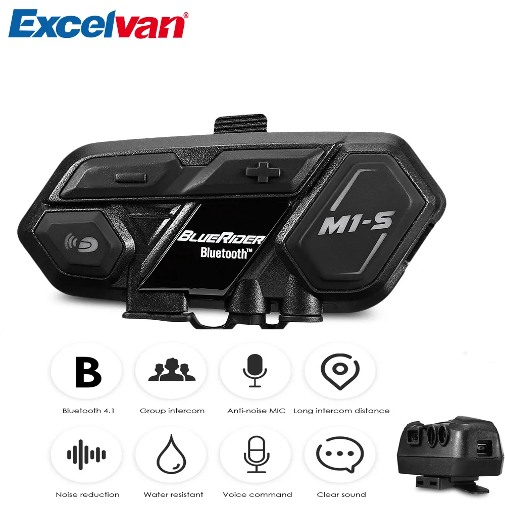 M1 S мотоцикл нашлемная телефонная гарнитура система Bluetooth 4000 м поддержка 8
