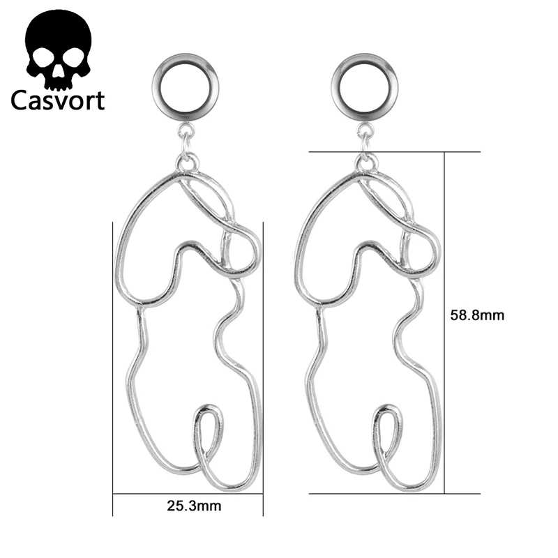 Ювелирные изделия для пирсинга Casvort туннели с заглушками висячие серьги из