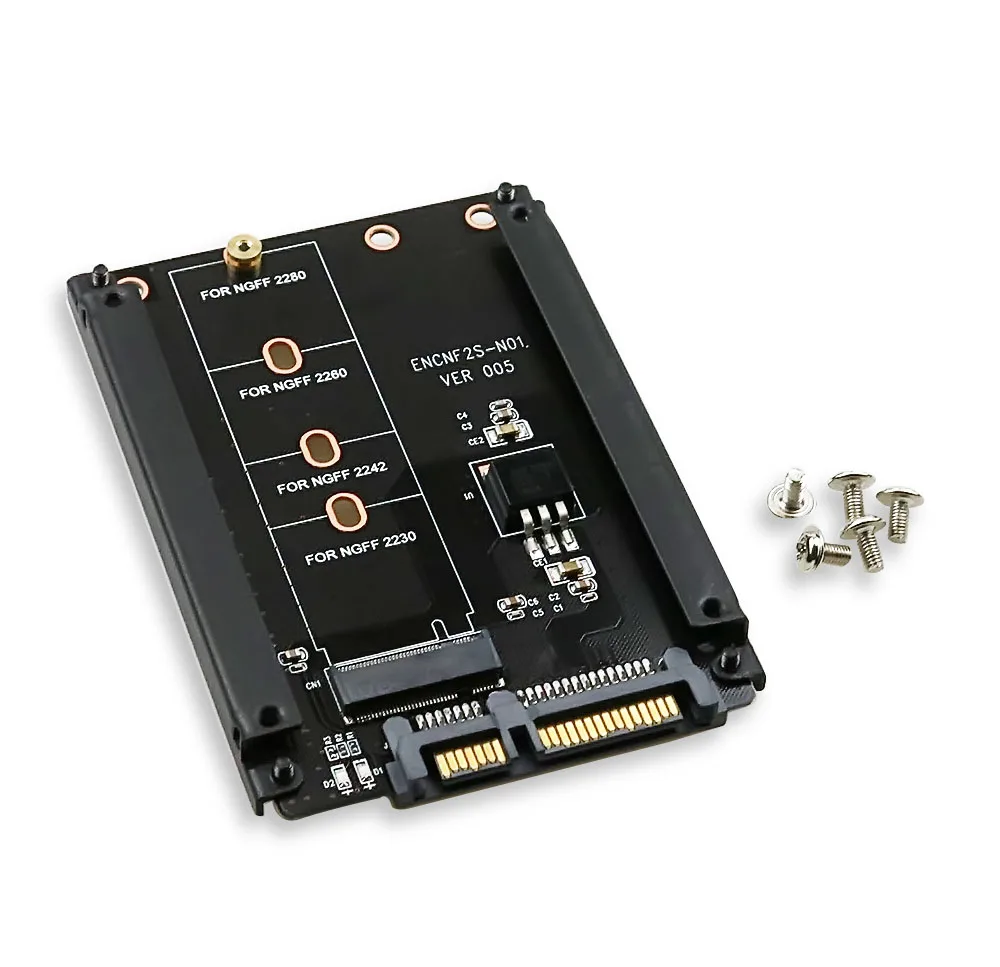 Металлический Чехол B+ M Key M.2 NGFF SSD To 2,5 SATA 6 ГБ/сек. адаптер карта с корпусом разъем M2 адаптер NGFF с 5 винтами