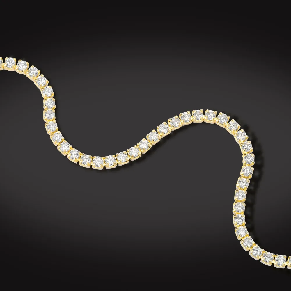 VANAXIN 925 пробы Серебряная цепочка ожерелья для женщин AAA Bling кубический цирконий ювелирные изделия Модные каменные ожерелья подарочная коробка