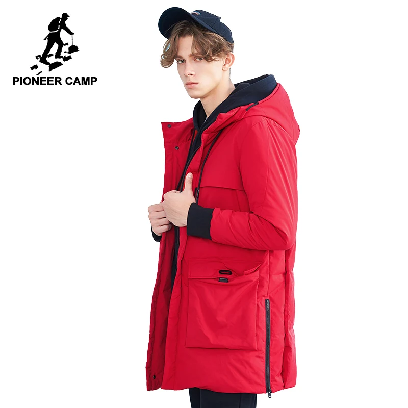 Pioneer camp новинка зимние толстые теплые пуховики Мужская брендовая одежда с