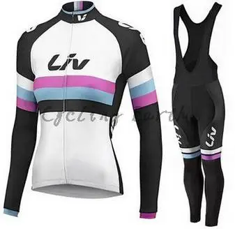 Женская велосипедная одежда LIV pro team с длинным рукавом Джерси комбинезон