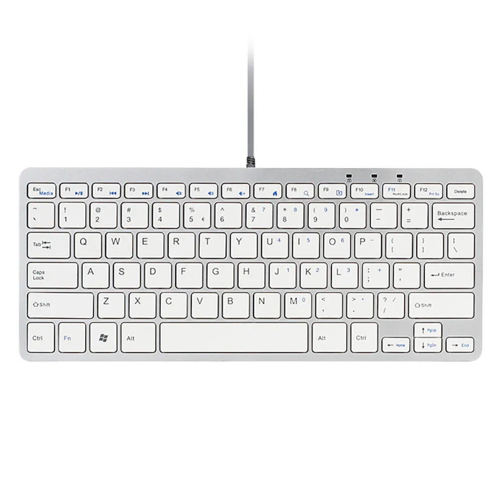 Новое поступление 78 клавиш черный Мини Slim Multimedia USB проводной внешняя клавиатура для Тетрадь портативных ПК компьютер APR24