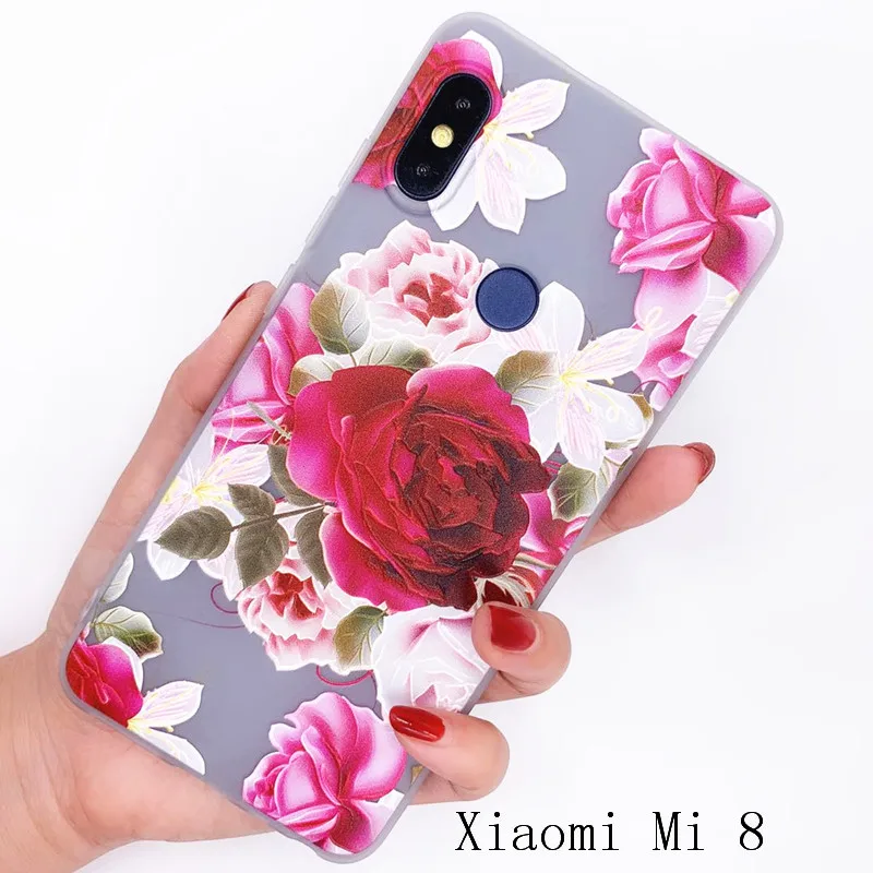 Чехол для Xiaomi Mi 8 10 цветов 3D узор новый дизайн мягкий силиконовый чехол из ТПУ Для