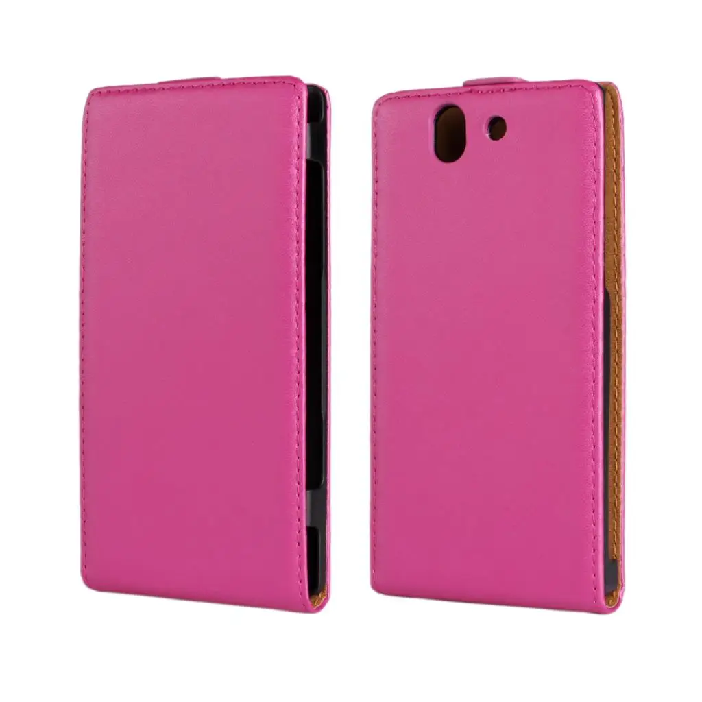 Lavender Раскладушка чехол для телефона кожаный чехол для sony Xperia Z C6602 C6603 Магнитная Адсорбция кобура с пряжкой Флип coevr чехол - Color: Lavender