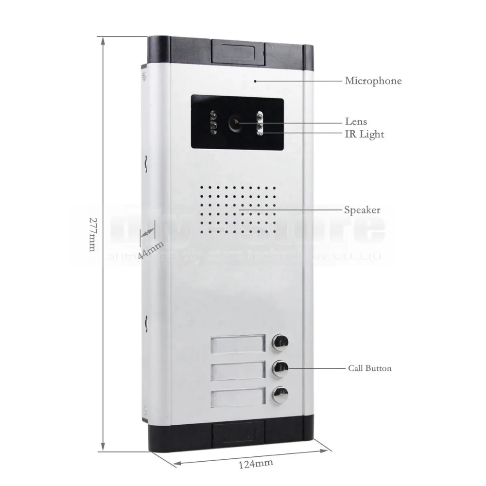 Проводной видеодомофон DIYSECUR 7 дюймов аудиовизуальная система связи ИК камера для