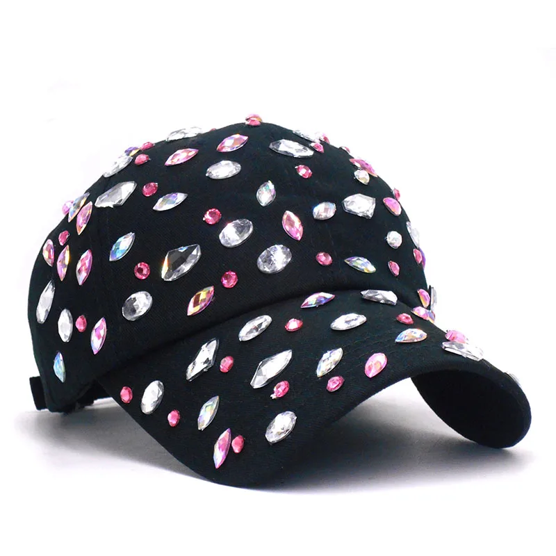 Новинка женские Стразы шляпы алмазная солнцезащитная Кепка Swag Casquette