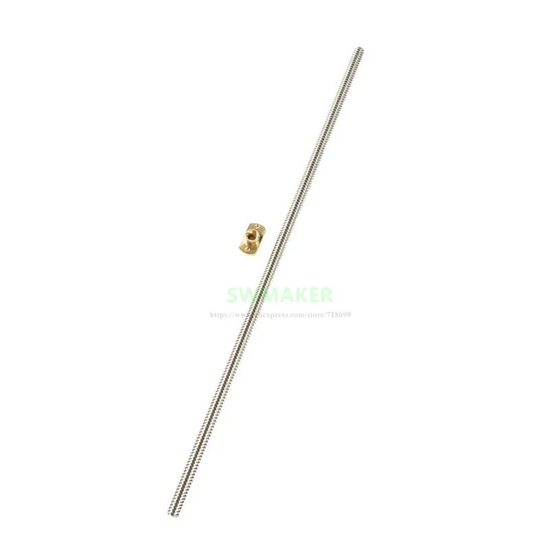 Двухосевой винт T8 длина 515 мм с латунной гайкой для 3D принтера Creality принтеров 2