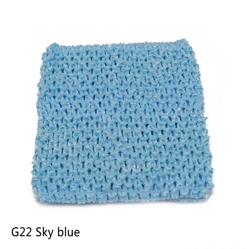 sky blue 35 цветов, 6 дюймов, эластичная повязка на грудь для малышей, вязаная крючком повязка на голову, юбка-пачка «сделай сам» топы-трубы, одежда, одежда - Цвет: sky blue