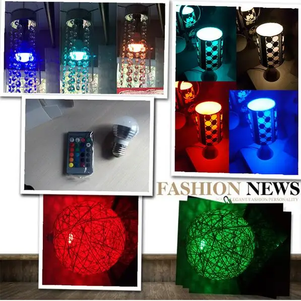 110 В 220 в 85 265 E27 E14 RGB Светодиодная лампа 16 цветов волшебный светодиодный ночник с