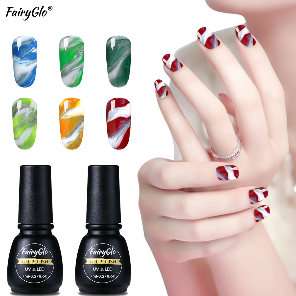 Гель лак для ногтей фэйрyglo 7 мл УФ стемпинга Esmalte Permanente чистый цвет эмалированный