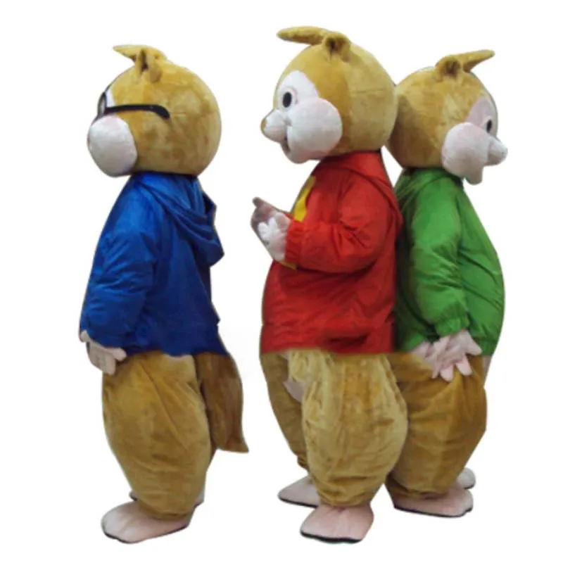 Горячая продажа Элвин и маскарадный костюм бурундука Chipmunks Cospaly мультяшный