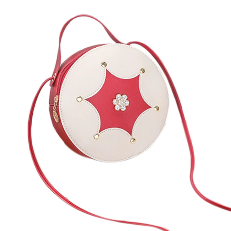 Vintage Lovely Small Circular Women Shoulder Bag Fashion Flower Geometric Pattern Crossbody Messenger Mini Mobile Phon | Багаж и сумки