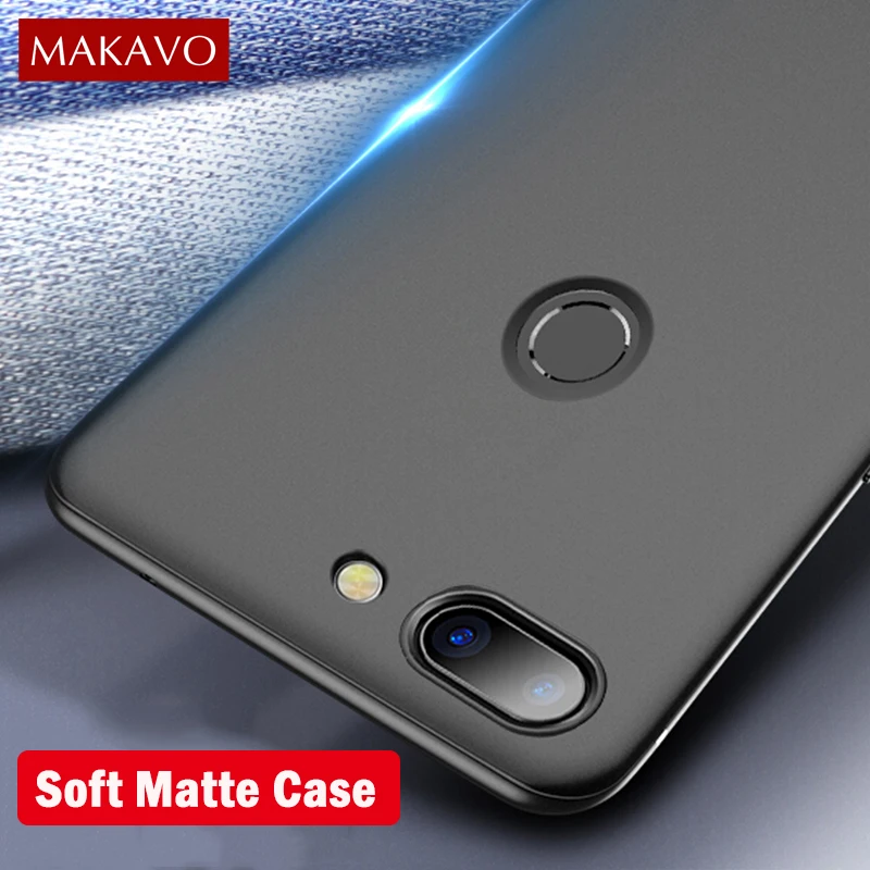 MAKAVO For Xiaomi Mi 8 Lite Case 360 Protection Slim Matte Soft Cover Phone Cases Pro 8X Mi8Lite |
