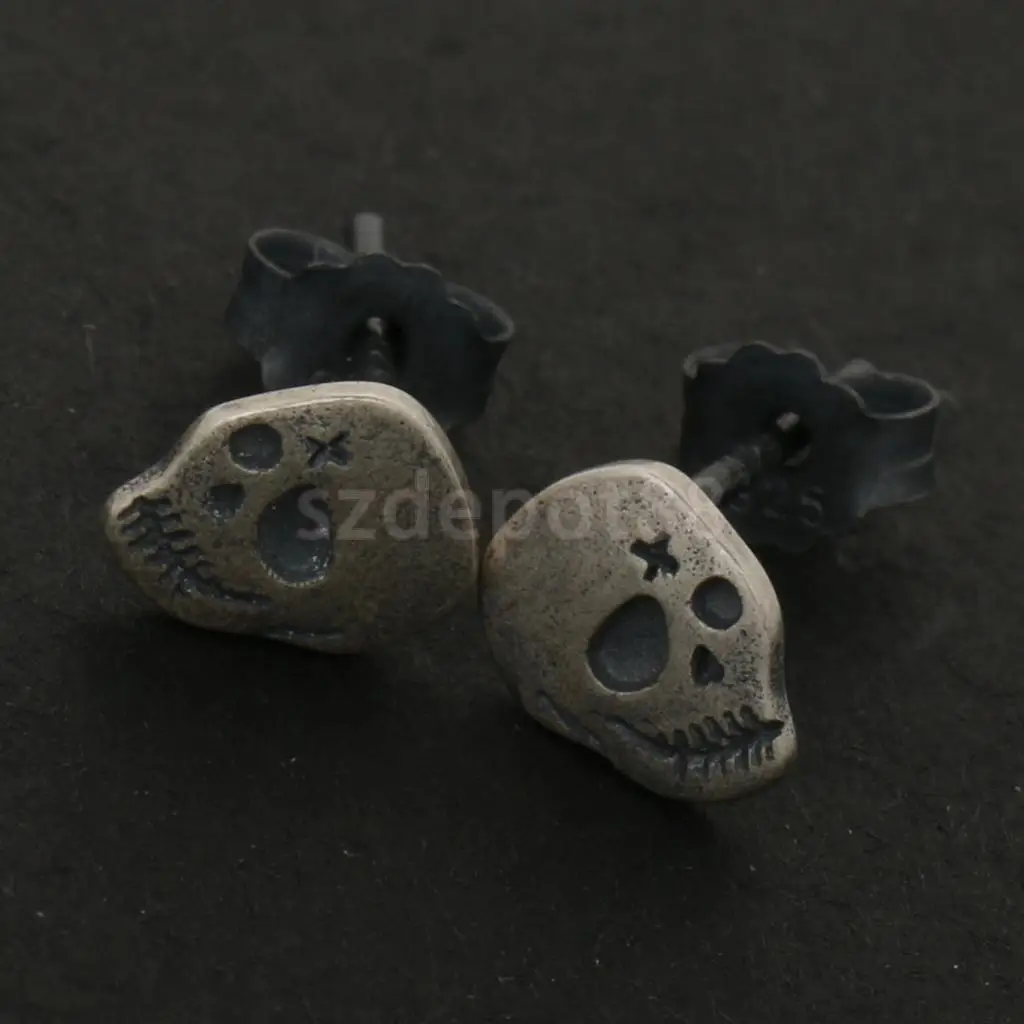 Серьги гвоздики в виде черепа|fashion stud earrings|stud earringsearrings fashion |