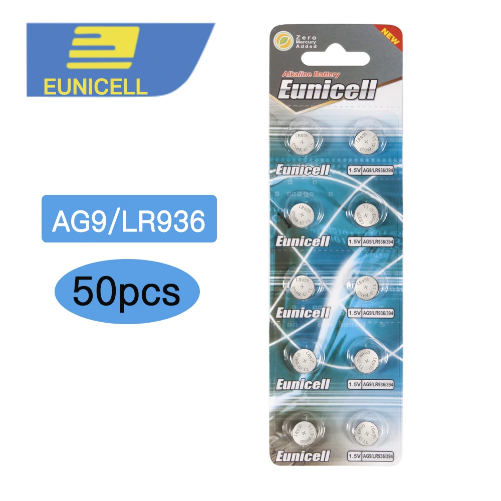 50 шт. AG9 394 SR936SW LR936 SR936 194 LR45 L936 1,55 V щелочные батареи таблеточного монета Батарея батареи для мобильного часо
