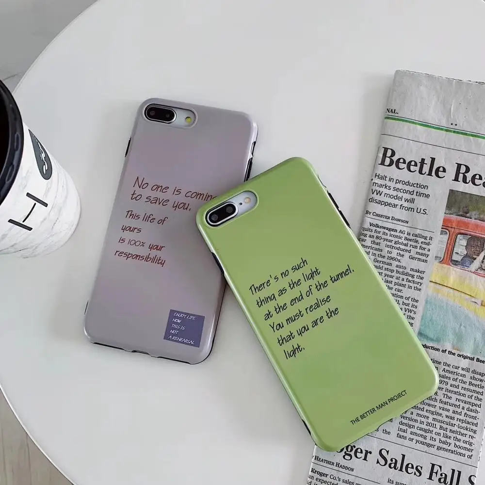 Words Pattern Case For Apple iphone 6 6s 7 8 Plus X XR XS Max Fancy Green Gray Back Cover 6plus 7plus 8plus XSMax TPU Soft Cases | Мобильные