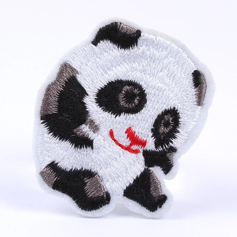 5 шт./лот нашивка в виде панды из мультфильма с утюгом Милая Аппликация животными