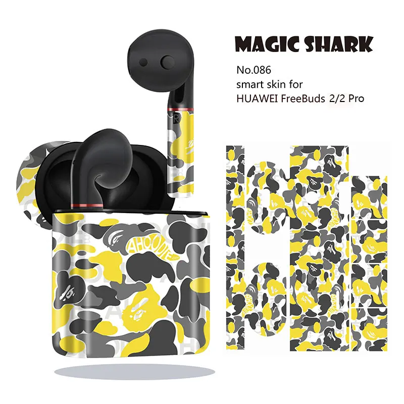 Защитный чехол Magic Shark в стиле милитари Модный из ПВХ для HUAWEI Freebuds 2 Pro 19