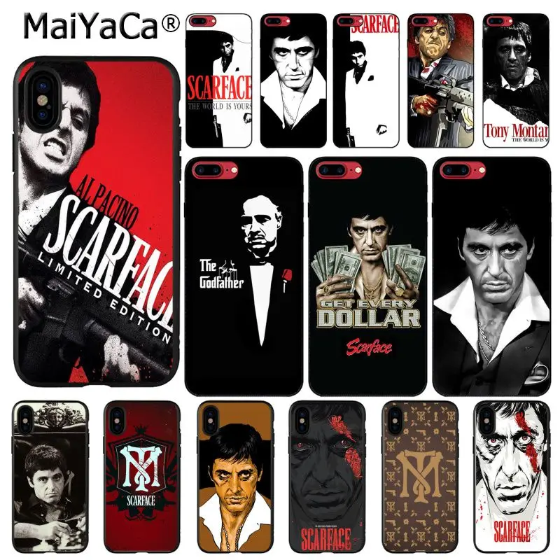 Мужской чехол Scarface Godfather для iphone 12 11 pro MAX 5 5Sx 6 7 7plus 8 8Plus X XS XR Capa|Бамперы| |