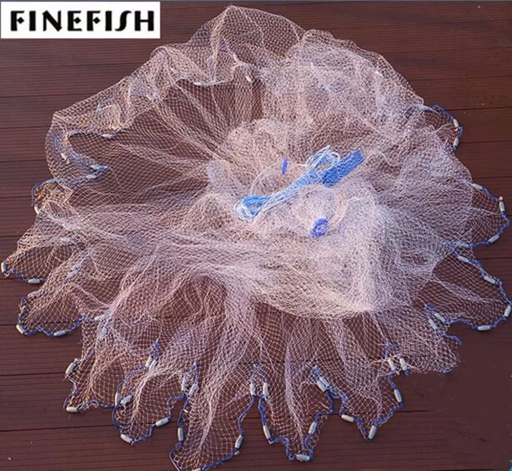 Рыболовная сеть Finefish рыболовная 2 4 7 м маленькая Складная сеточка с американскими