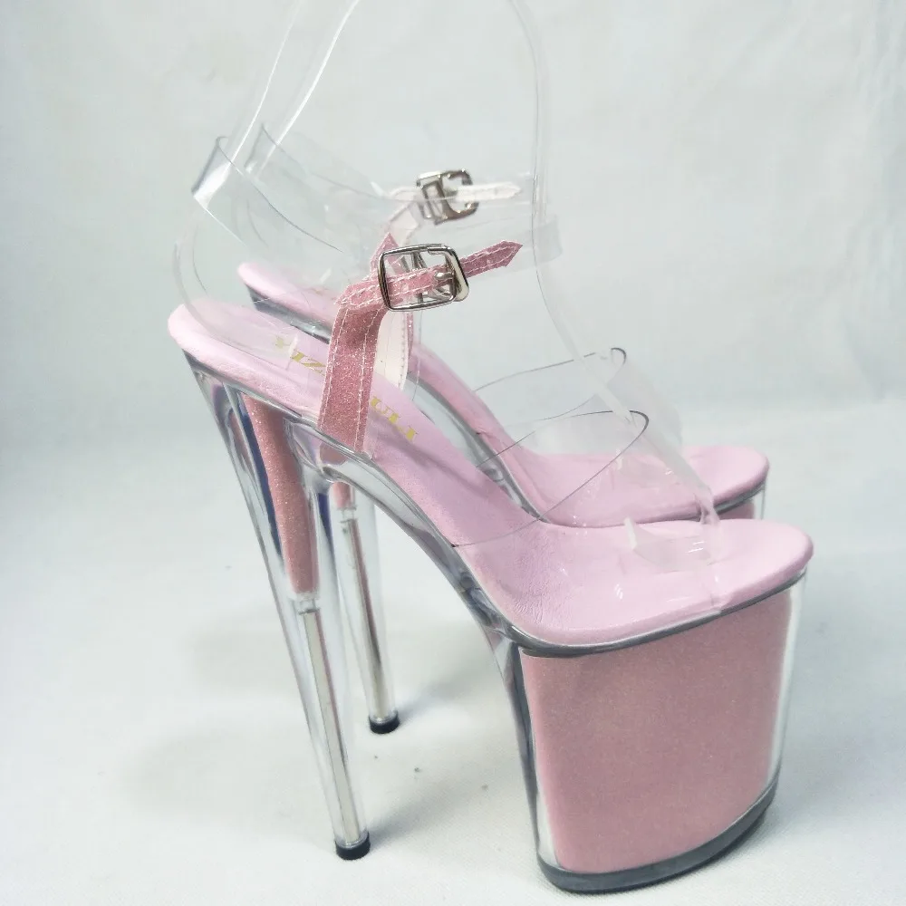 Crystal toe heels, pole dancing party show, 20cm sandals, party wedding runway show, dancing shoes