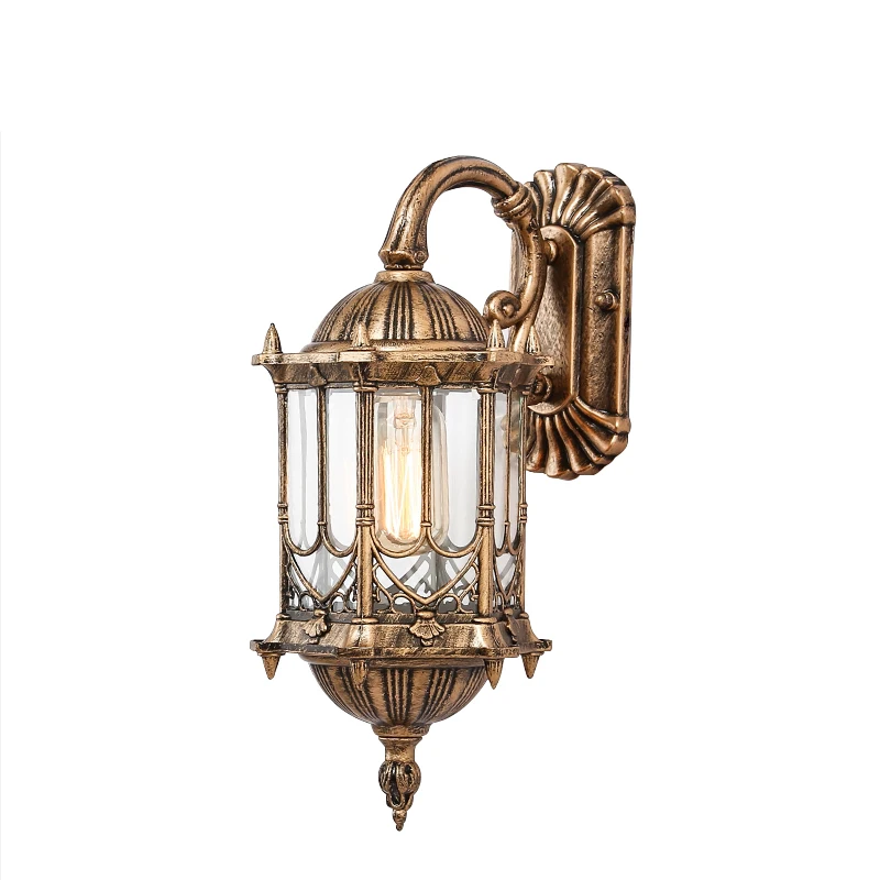 European wall lamp Outdoor waterproof wall hanging lamp Balcony lamp Aisle lights Garden lights Glass antique Wall lamp