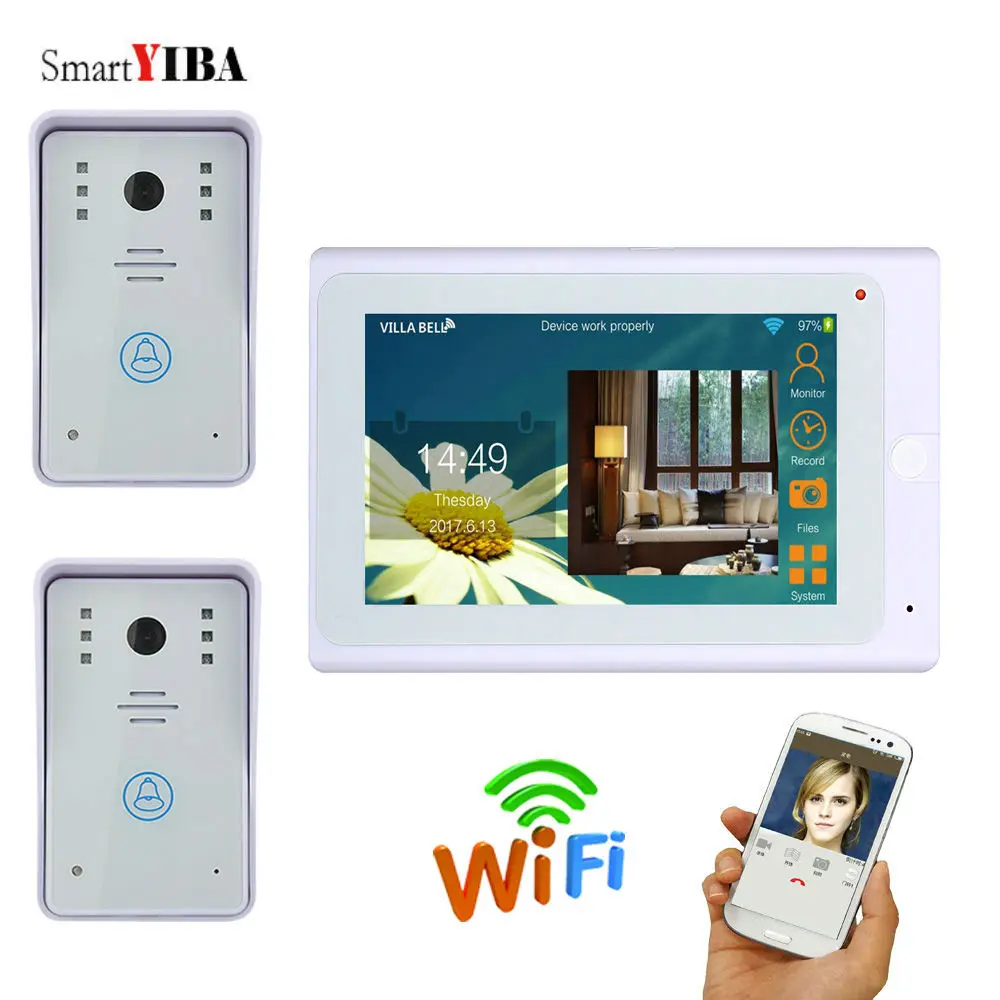 SmartYIBA Wi-Fi приложение управление видео запись монитор дверной звонок удаленный