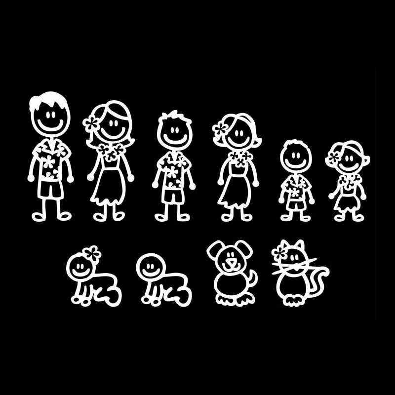 Наклейка для мотоцикла интересные Гавайские наклейки на семейный автомобиль