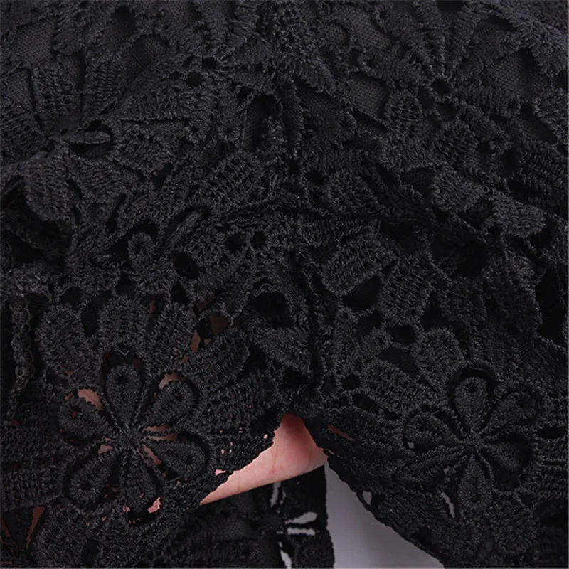 Женские хлопковые кружевные мини шорты с волнистыми краями большие размеры S XXL