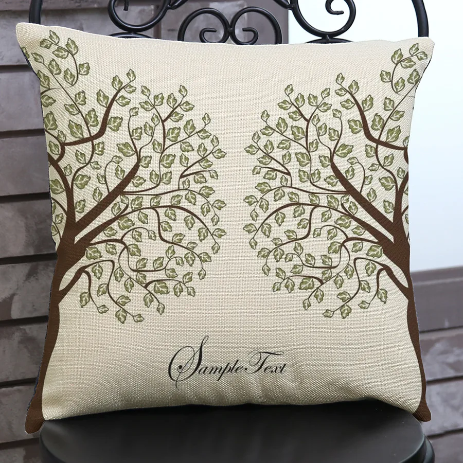 Разноцветная наволочка с изображением дерева жизни автомобильная Наволочка на