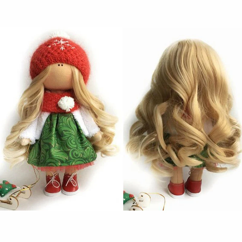 1 шт. волосы refires bjd 15 см * 100 черный золотой коричневый хаки белый серый цвет