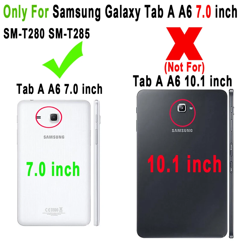Откидной чехол для планшета из искусственной кожи с подставкой Samsung Galaxy Tab A6 A 2016 7 0