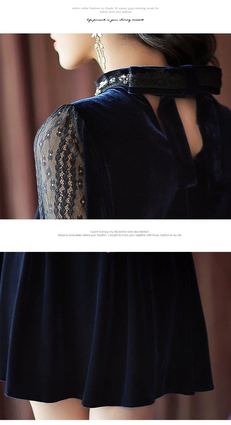 Spring Autumn Velvet Dress Women Clothes 2020 Vintage Elegant Mini Black Mesh Ladies Vestidos MY2419 | Женская одежда