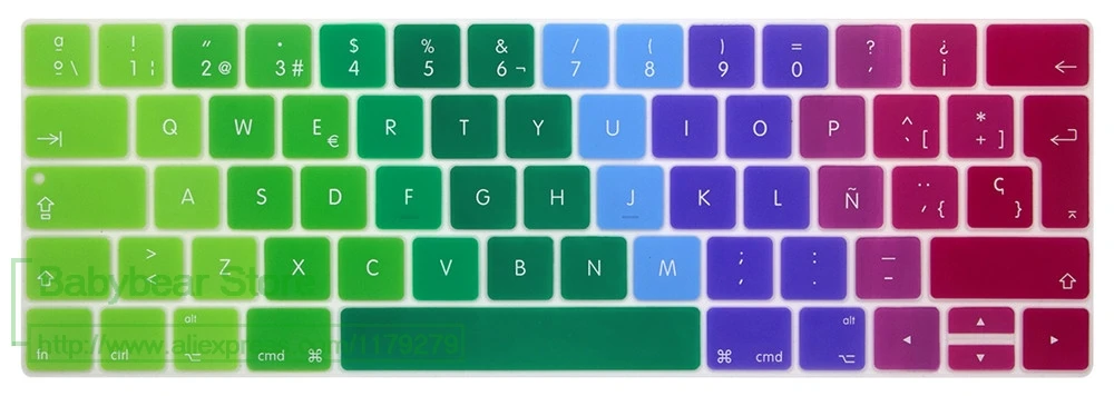 TouchBar ЕС Испания Испанский ультра тонкий чехол для клавиатуры нового MacBook Pro 13 15