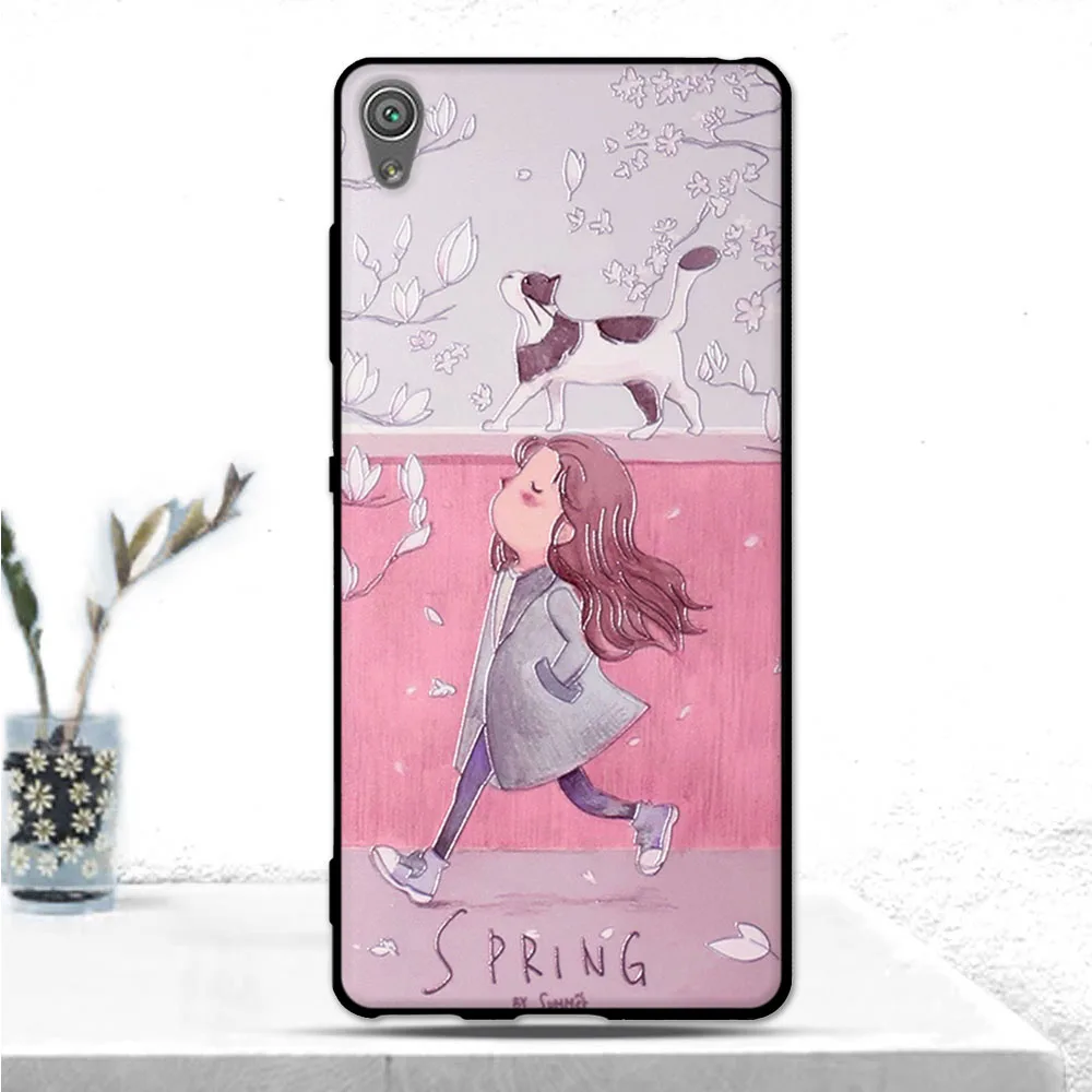 Чехол для Sony Xperia XA F3111 F3112 мягкие силиконовые чехлы из ТПУ X A телефонов с милым