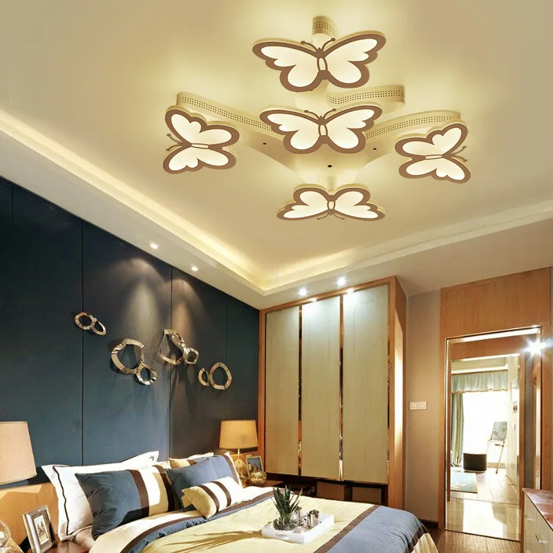 

Modern brief The butterfly lam led ceiling lights led bulbs for living room bedroom dinningroom led ceiling lamp Free shipping